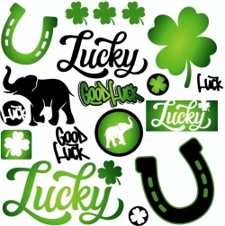 Naprasowywane naklejki koniczyna – mały arkusz