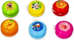 drewniane jojo z wesołymi zwierzątkami