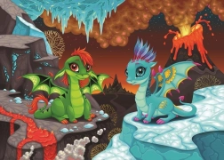 Puzzle smoki 100 elementów