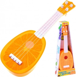 Dziecięce ukulele – plastikowa gitarka 37 cm – Pomarańcza