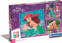 Puzzle DISNEY PRINCESS 3×48 elementów – CLEMENTONI