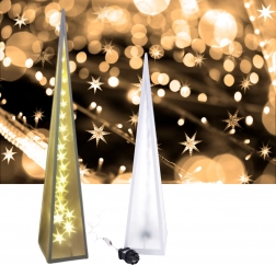 Piramida LED obracające się gwiazdy 12*12*45 cm