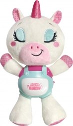 Przytulanka–usypiacz jednorożec z melodiami i światłem 29 cm