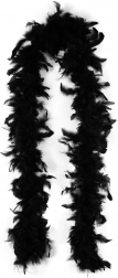 Czarne boa z piórami 2 metry