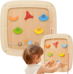 drewniana ścienna sensoryczna tablica pinball WOOPIE