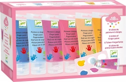 DJECO Farby do malowania palcami w tubkach 6x75 ml