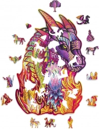 drewniane puzzle smok