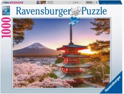 Ravensburger puzzle widok na Fudżi i kwitnące sakury 1000 elementów