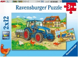 Puzzle 2x12 elementów Plac budowy i farma