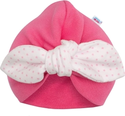 Dziewczęca czapeczka turban New Baby w kropki 18–24 miesięcy