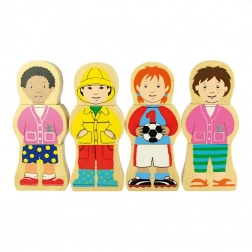 Bigjigs Toys drewniane magnetyczne puzzle narodowości