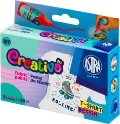 Farby do tkanin ASTRA CREATIVO 5×20 ml