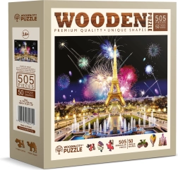 drewniane puzzle Nocny Paryż 505 elementów od WOODEN CITY