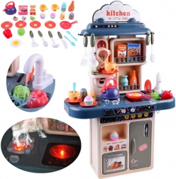 Dziecięca kuchnia z lodówką, piekarnikiem i zlewem – zestaw 42‑elementowy