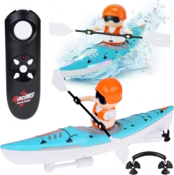 Zabawka kajak na zdalne sterowanie z wioślarzem