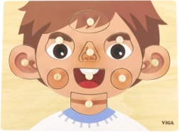 Drewniana układanka twarz dla dzieci VIGA