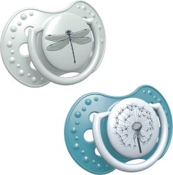 LOVI Smoczek silikonowy dynamiczny BOTANIC 6-18 m 2 szt. chłopiec