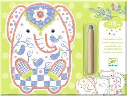 Kolorowanie z niespodzianką Dzikie zwierzęta Djeco