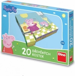 Drewniane klocki obrazkowe Peppa Pig Wesoły dzień