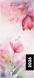 Miesięczny terminarz 2026 Flowers w etui PVC
