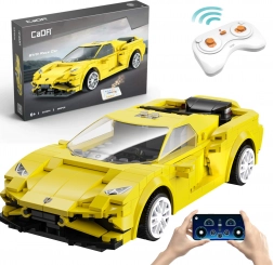 Klocki CaDA EVO Race Car – żółty samochód RC, 289 elementów, Dual Mode