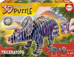 3D puzzle triceratops 67 elementów