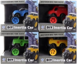 Samochód do skręcania z dużymi kołami na napęd cierny