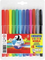 Kolorowe flamastry CENTROPEN - 12 kolorów