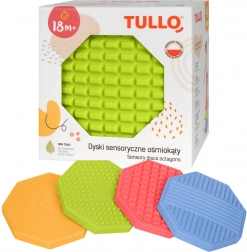 Sensoryczne ośmiokąty o różnych fakturach 4 szt.