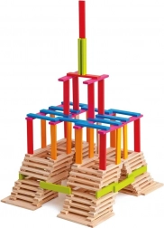 Drewniane klocki płaskie 200 szt.