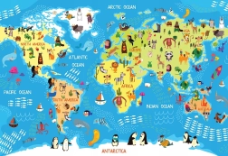 Puzzle Interdruk Mapa świata z 250 elementami