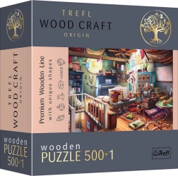 Drewniane dwustronne puzzle Skarby na strychu 501 elementów TREFL Wood Craft Origin