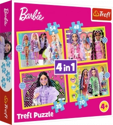 Puzzle Barbie Wesoły świat 4w1