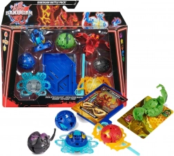 Bakugan Battle Pack Special Attack Nillious i Mantid + Bruiser, Octogan, Trox – zestaw bojowy ze spinnerem
