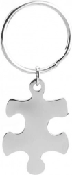 Stalowy brelok do kluczy Puzzle Lewy