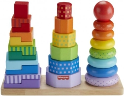Drewniana wieża sortująca FISHER-PRICE dla maluchów