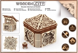 Drewniana mechaniczna układanka Tajemnicza szkatułka