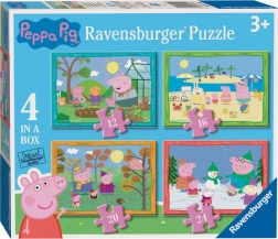 Puzzle Ravensburger Świnka Peppa – pory roku 4w1 (12–24 elementy)