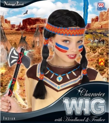 Peruka z opaskiem Indianka