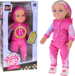 Lalka w dresie 48 cm z długimi blond włosami