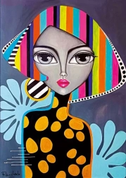 Puzzle kolorowa dziewczyna 1000 elementów MAGNOLIA