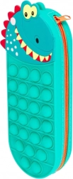Silikonowy piórnik dinozaur z powierzchnią pop-it