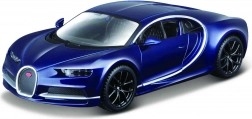 metalowy model bburago bugatti chiron 1:32 niebieski