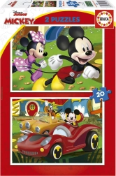 Puzzle MICKEY MOUSE – wesołe miasteczko 2×20 elementów EDUCA