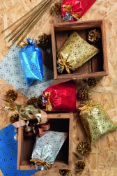 Celofanowa torebka z motywem płatka 20x32 cm