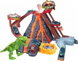 autodroga wulkan z samochodem zmieniającym kolor