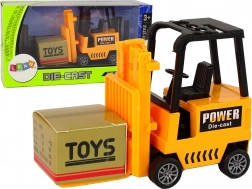 Pomarańczowy frikcyjny wózek widłowy