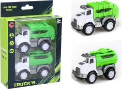 Sprzątające autka na napęd cierny – zestaw 2 szt. (10 cm)