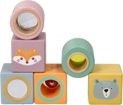 Drewniane klocki sensoryczne dla małych odkrywców