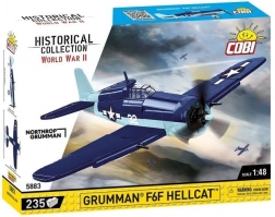 Klockowy model samolotu GRUMMAN F6F HELLCAT 1:48 (235 elementów)